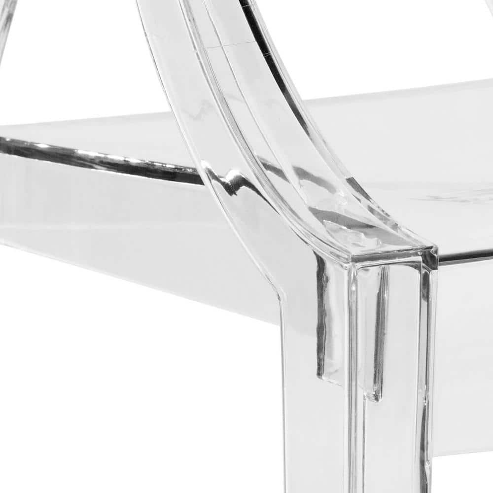 Carroll 17'' Clear Modern Acrylic Stackable Dining Chair Set of 2