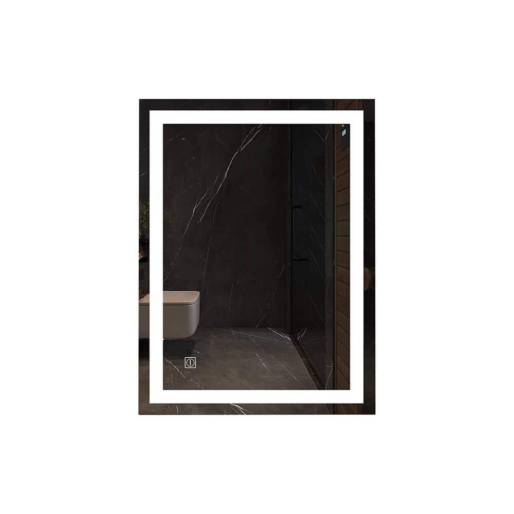 20 in. W x 28 in. H Rectangular Aluminum Framed LED Waterproof Wall Mount D