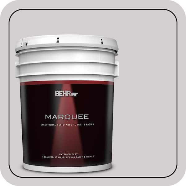 BEHR MARQUEE 5 gal. #N570-1 Opera Flat Exterior Paint & Primer