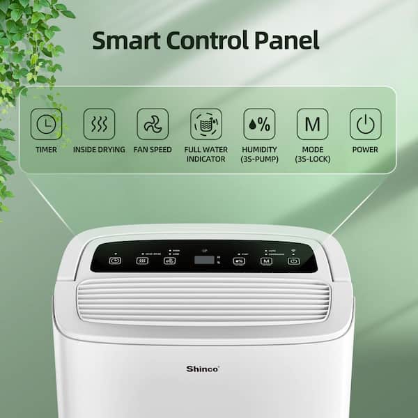 NATURE TONES ＆ IWATA DENKI Edendirect 150 pt. 7,000 sq. ft. Dehumidifier in. White with