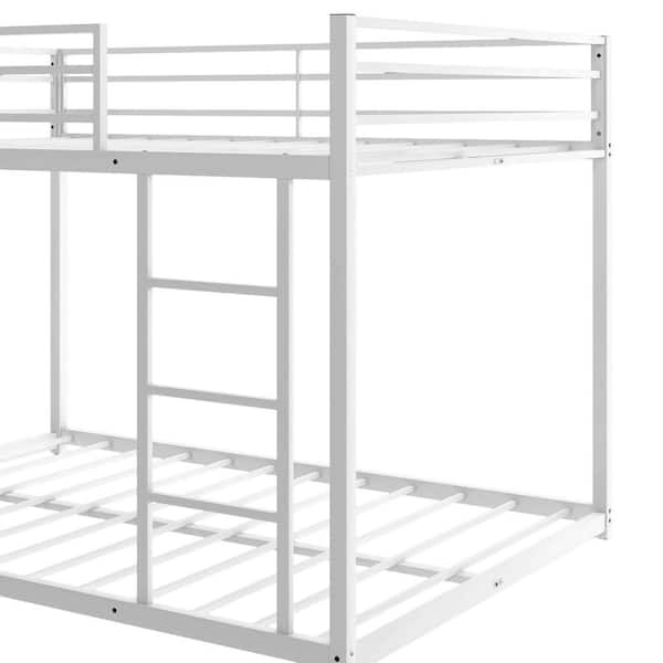Full Metal Low Bunk Bed, Bunk Bed Ladder Hooks Home Depot