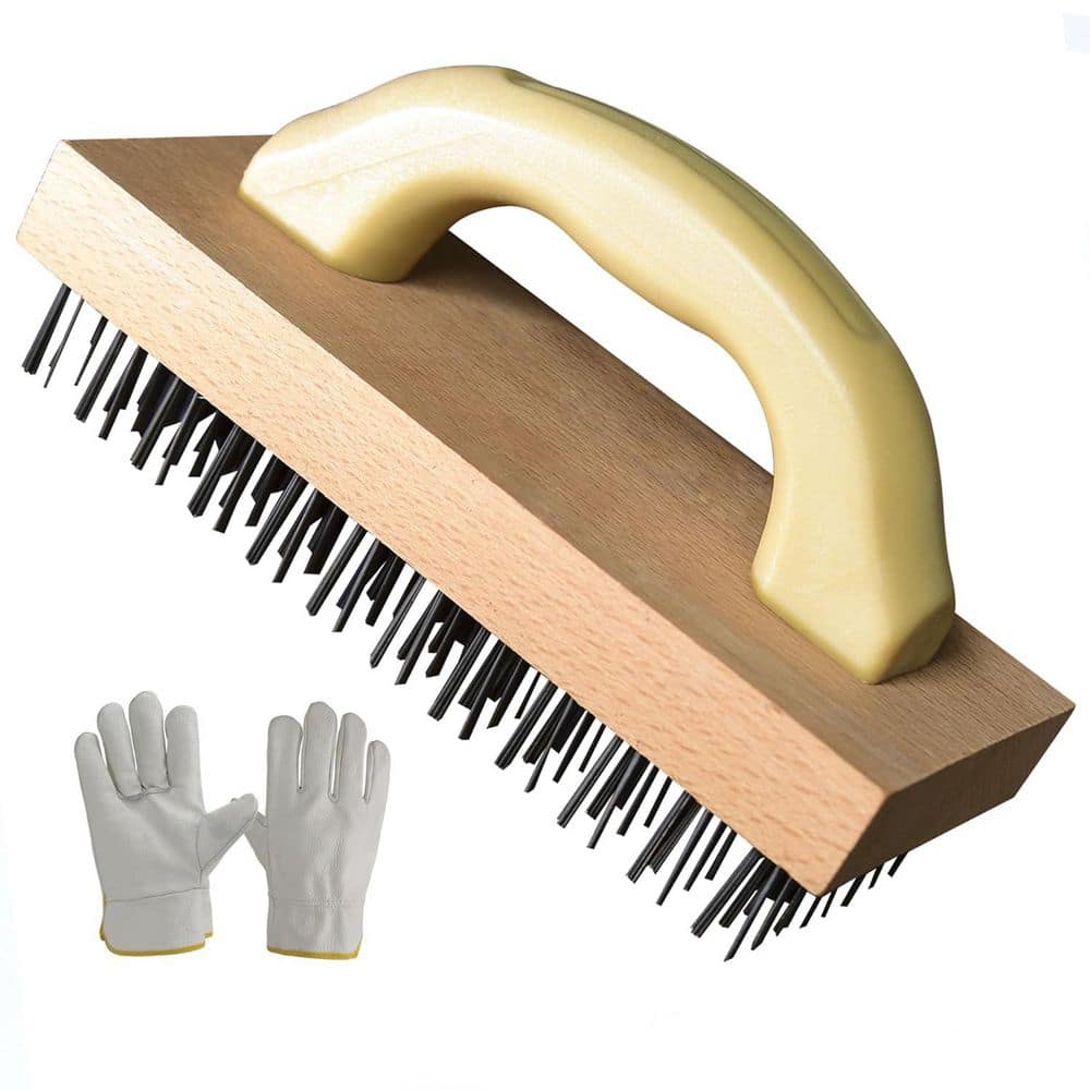 Wire Brush with Handle for Rust Removal and Cleaning Grills Welding Slags Flat Carbon Steel Wires 12 x 8 Rows (1-Piece) price history on PriceWatchPro