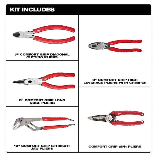 Electrician's Pliers Hand Tool Set (5-Piece)