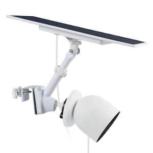 2-in-1 Gutter Mount for Google Nest Cam (Battery) and Compatible Solar Panel (White)