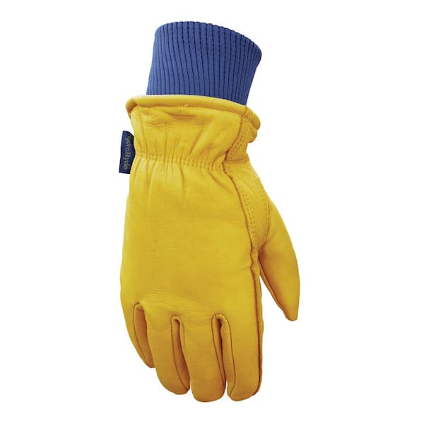 Wells Lamont Men's HydraHyde, Insulated Grain Cowhide Leather Work Gloves, Medium