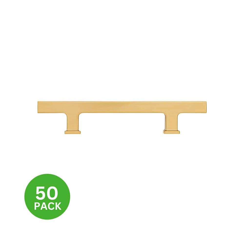 50-Pack SoHo 3-3/4 in. (96 mm) Center-to-Center Classic Satin Brass Bar Drawer Pull price history on PriceWatchPro