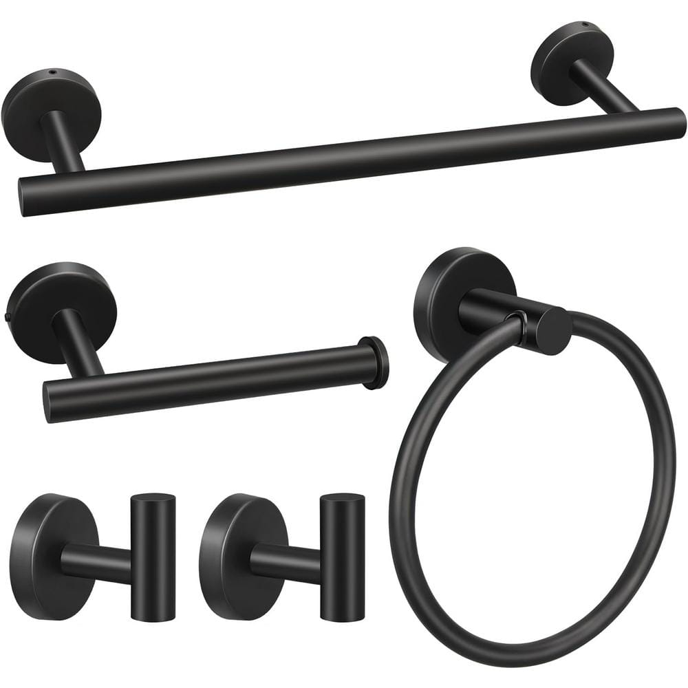 5-Pieces Bath Hardware Set-16 Hand Towel Bars, Toilet Paper Holders, Tow