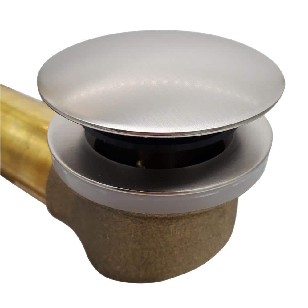 Stainless Steel Round Toe Touch Tub Drain Assembly