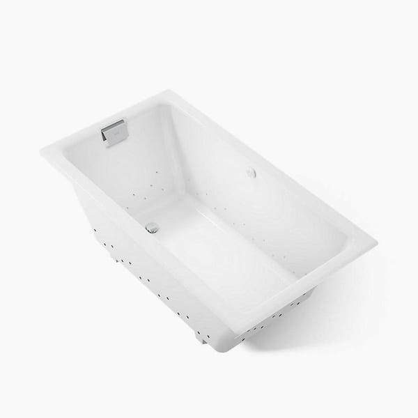 Tea-for-Two 66 in. x 36 in. Rectangular Whirlpool Bathtub with Reversible Drain in White