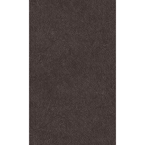 Plain Leather Black Non-Woven Paste the Wall Textured Wallpaper 57 sq. ft.