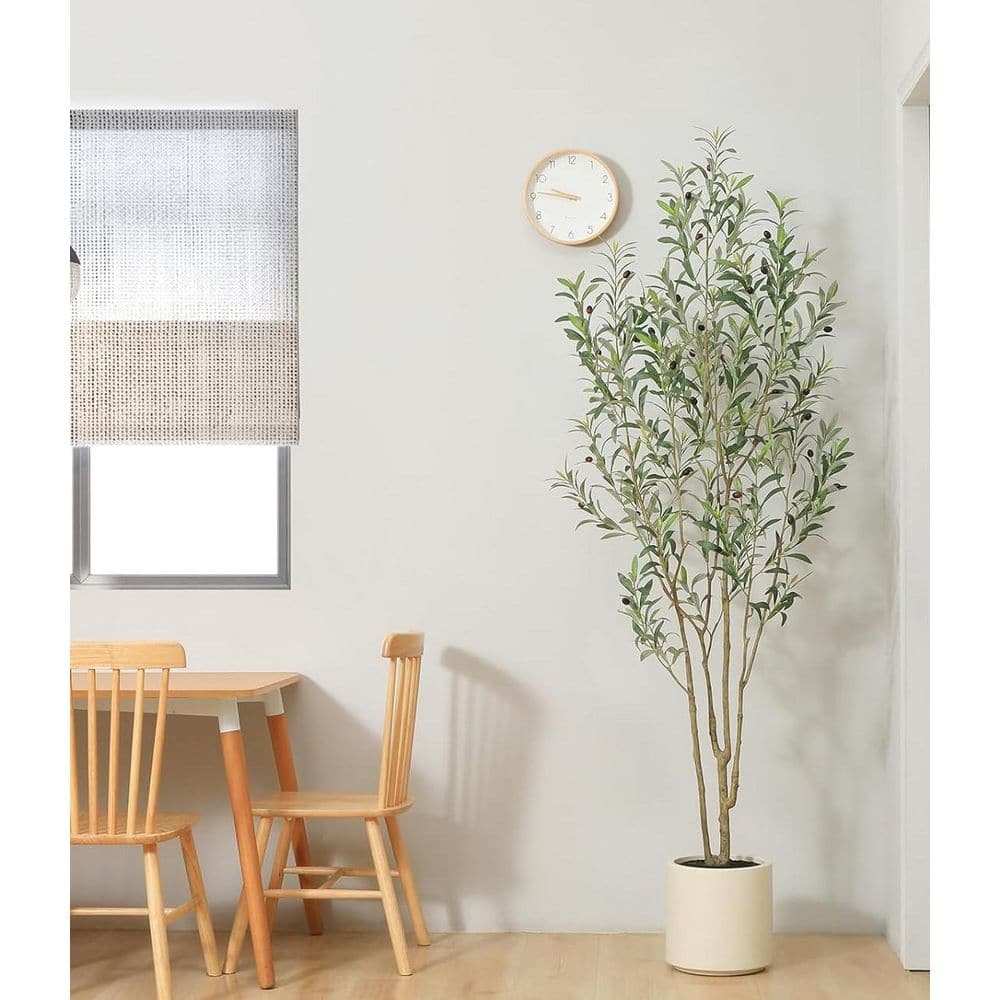 7 ft. Artificial Olive Tree in Pot