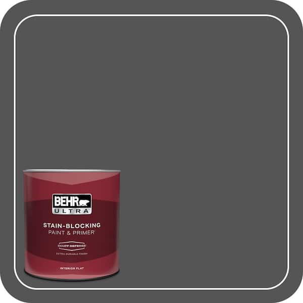 BEHR ULTRA 1 qt. #PPU25-01 Carbon Copy Extra Durable Flat Interior Paint & Primer