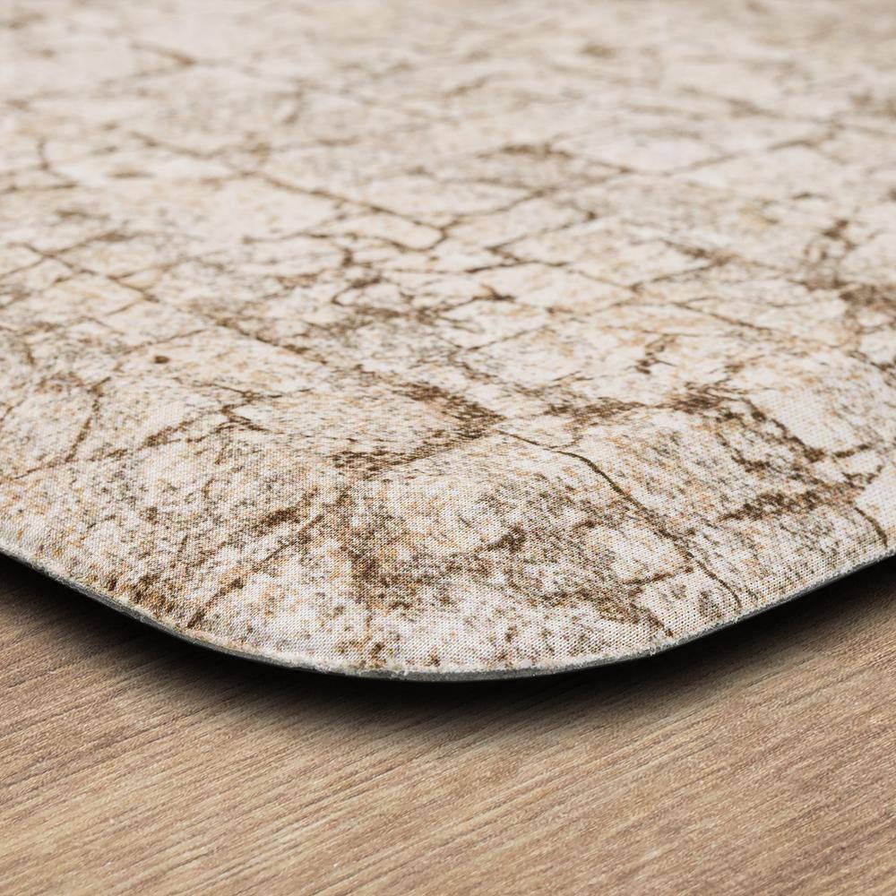 Tan Anti-Fatigue Kitchen Mat with Stain Resistant Polyester