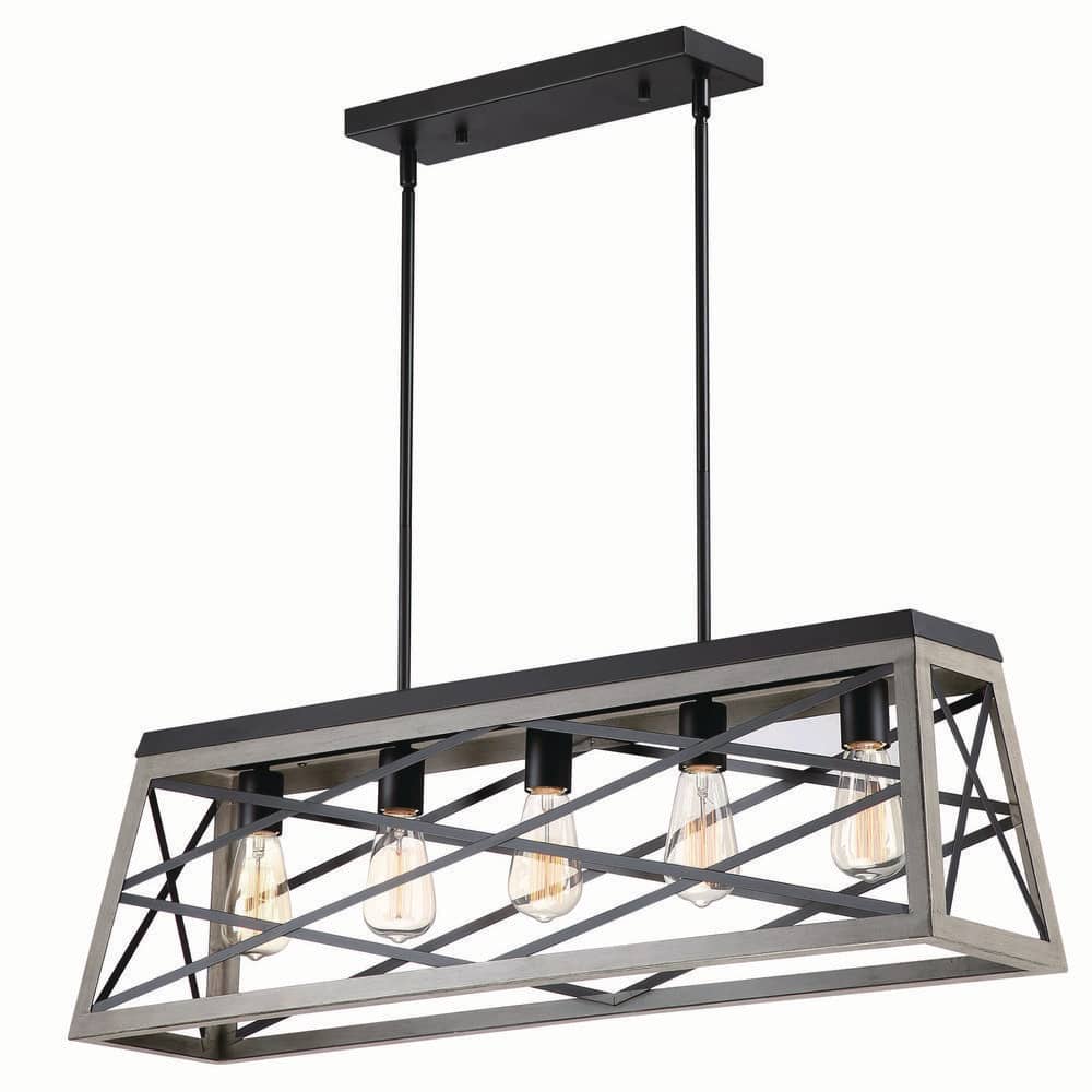 5-Light Brushed Nickel Interior Lighting Without Shade