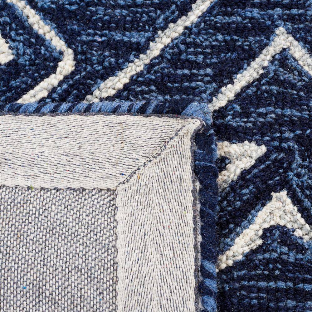 Ivory Rectangular Handmade Tufted Wool 8' x 10' Rug