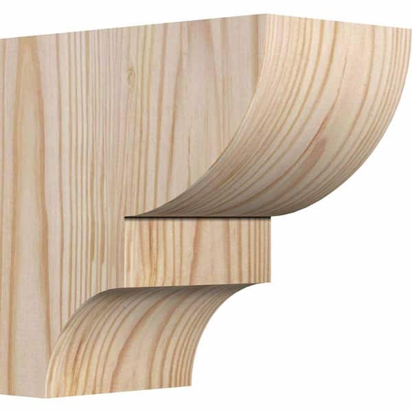 Ekena Millwork 3-1/2 in. x 6 in. x 6 in. Douglas Fir Ridgewood Smooth Corbel