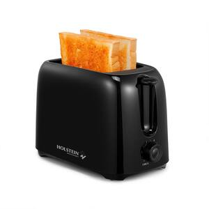 2-Slice Wide Slot Toaster with 6 Browning Control Settings, Black