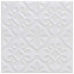 Triplex Valverde White 7-3/4 in. x 7-3/4 in. Ceramic Wall Tile (10.5 sq. ft./Case)