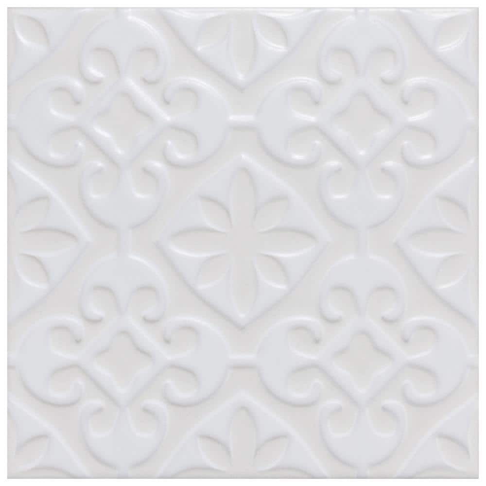 Triplex Valverde White 7-3/4 in. x 7-3/4 in. Ceramic Wall Take Home Tile Sample price history on PriceWatchPro