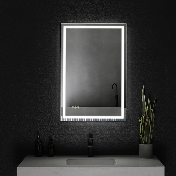 niveal 24 in. W x 36 in. H Rectangular Frameless LED Wall Bathroom ...