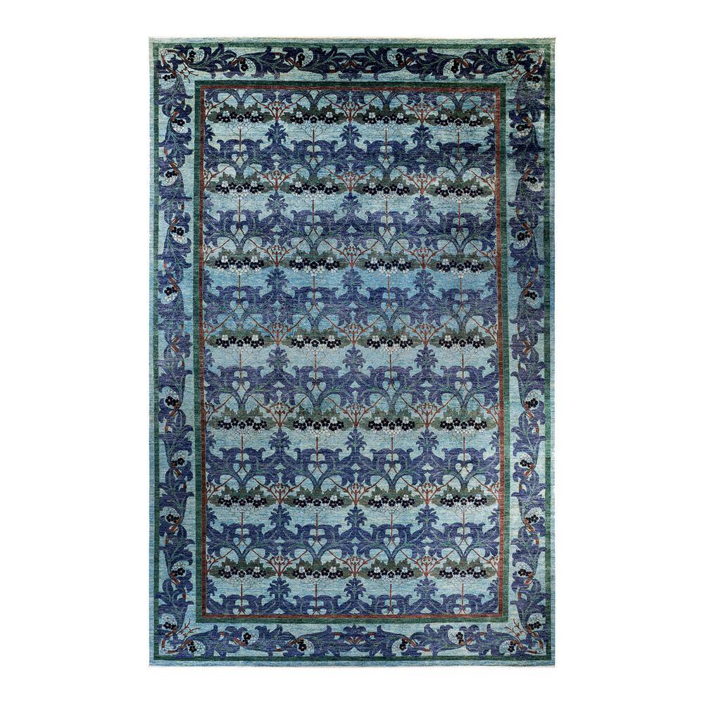 Arts and Crafts Handmade Light Blue 18 ft. 1 in. x 11 ft. 10 in. Indoor Area Rug price history on PriceWatchPro