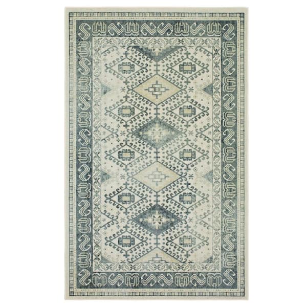 Mohawk Home Diamond Tribal Grey 2 ft. x 3 ft. Machine Washable Area Rug