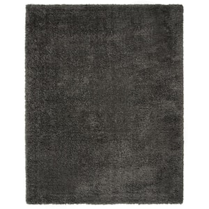 Flokati Charcoal 8 ft. x 10 ft. Solid Area Rug