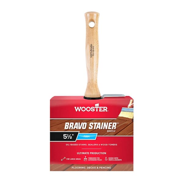 Wooster 5-1/2 in. Bravo Stainer Bristle Brush