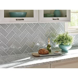 Morning Fog 3 in. x 6 in. Glossy Ceramic Subway Wall Tile (1 sq. ft./Case)