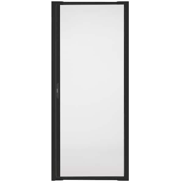 Andersen 36 in. x 84 in. LuminAire Black for Single Entry Door 32 in.-36 in. Universal Handed Aluminum Retractable Screen Door