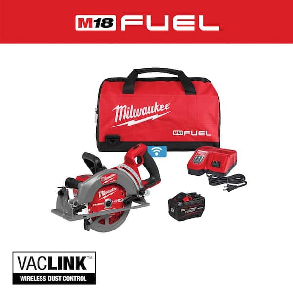 M18 FUEL ONE-KEY 18V Lithium-Ion Cordless 7-1/4 in. Rear Handle Circular Saw Kit w/FORGE 12.0 Ah Battery & Rapid Charger