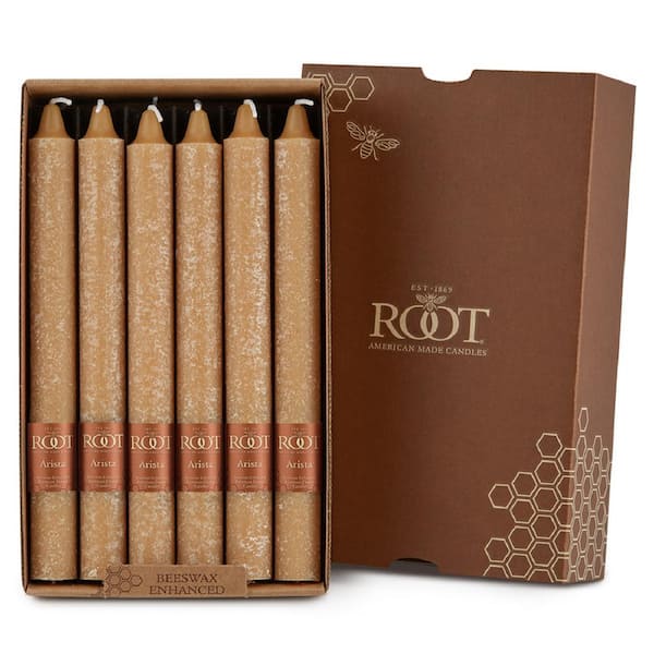 ROOT CANDLES 9 in. Timberline Arista Beeswax Dinner Candle (Box of 12)