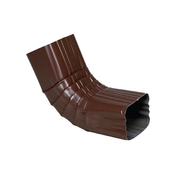 2 in. x 3 in. Brown Aluminum Downspout A-Elbow