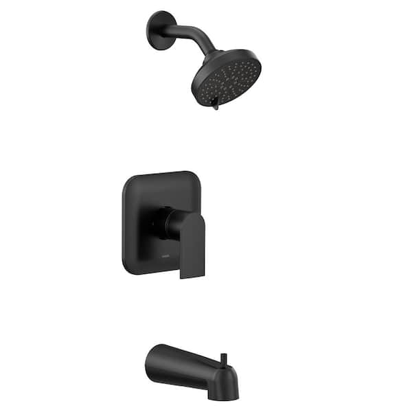 Genta LX M-CORE 2-Series Eco Performance 1-Handle Tub and Shower Trim Kit in Matte Black (Valve Not Included)