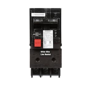 50 Amp Double Pole Type QE Ground Fault Equipment Protection Circuit Breaker