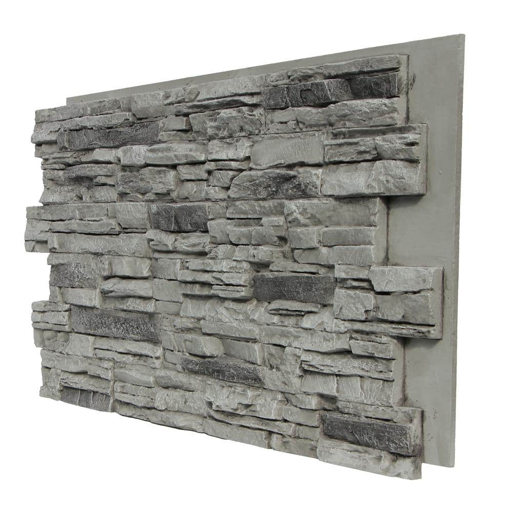 Lighting Ridge 48 in. x 24 in. Class A Fire Rated Stone Faux 