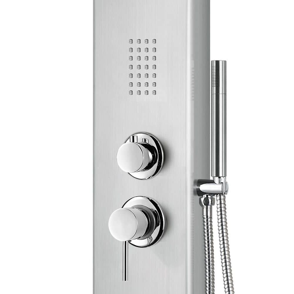 AquaNiche 59" Stainless Steel Shower Panel System with Handshower