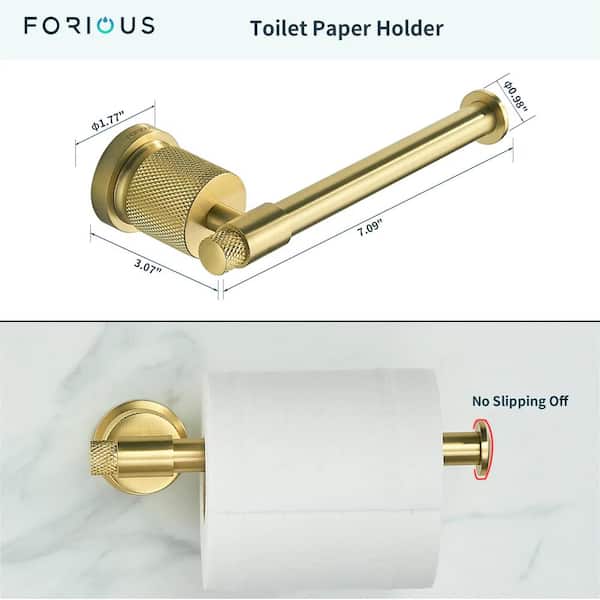Bathroom Accessories Set 3-pack towel ring，towel bar，toilet paper holder Zinc Alloy in Gold