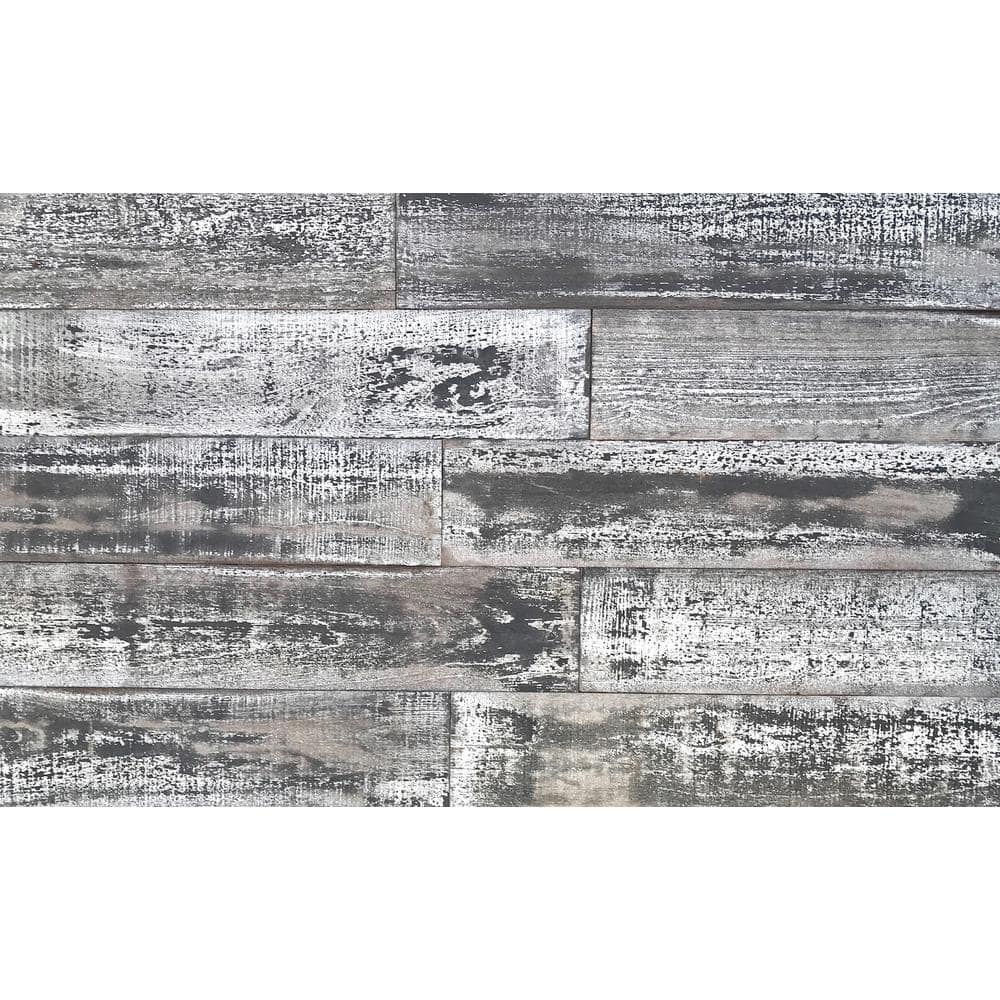 Distressed Pine 4 ft Barn Wood Wall Planks 6-Pack