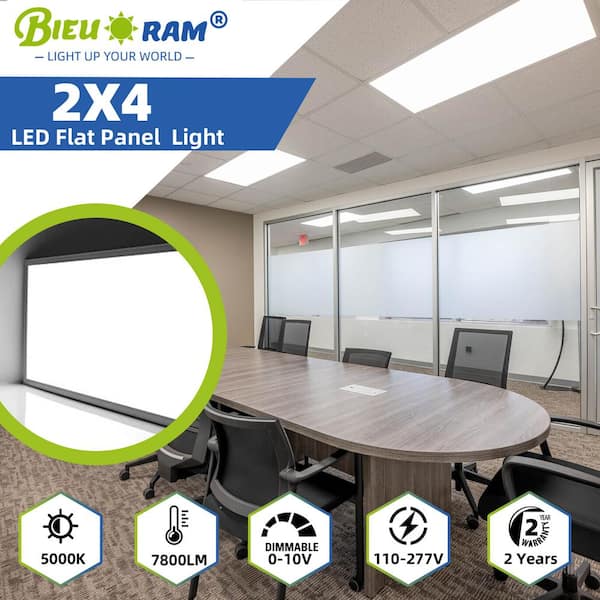 Bieuoram 2 ft. x 4 ft. 7800 Lumens Integrated LED Panel Light, 5000K White Color (20 Pack)