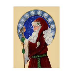 Unframed Home Hannah Spiegleman 'Santa With Robin' Photography Wall Art 14 in. x 19 in.