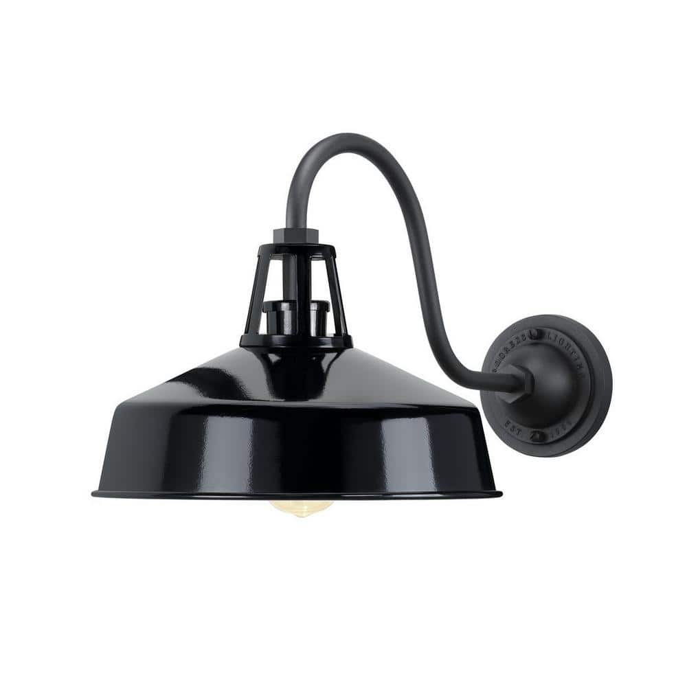 Perry Court 1-Light Gloss Black Outdoor Wall Lantern price history on PriceWatchPro