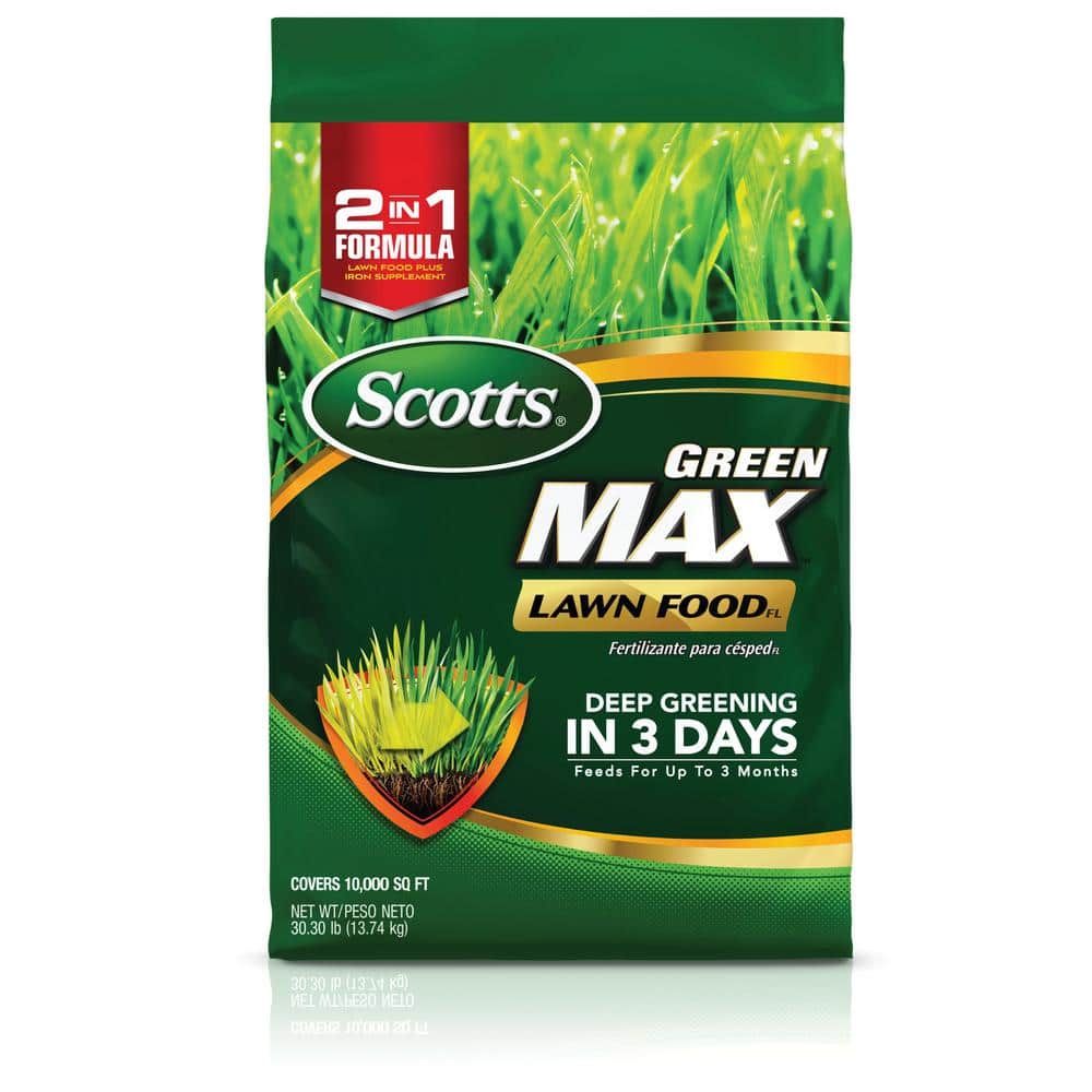 Scotts Green Max 30.30 lbs. 10,000 sq. ft. Florida Lawn Fertilizer Plus Iron Supplement for Greener Grass