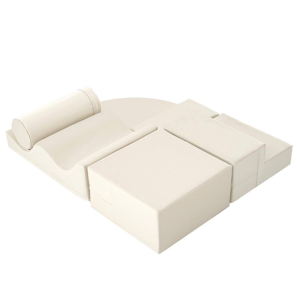Beige 6 in 1 Soft Climb and Crawl Foam Playset price history on PriceWatchPro
