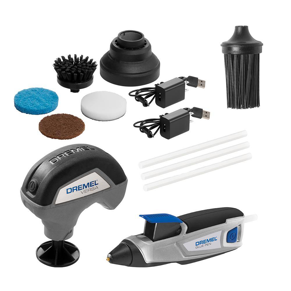  Dremel Versa PC10 High-Speed Power Cleaner Kit, Cordless Cleaning  Tool/Spin Scrubber with 9 Multi-Purpose Cleaning Pads, Bristle Brush and  Splash Guard for Faster, Easier Cleaning and Scrubbing : Tools & Home