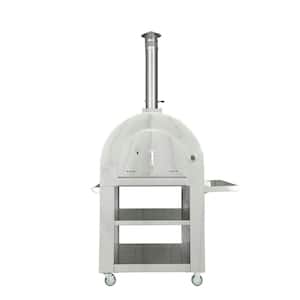 Portable Wood Fired Outdoor Pizza Oven in Stainless Steel