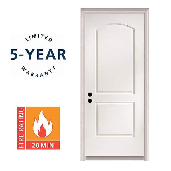 32 in. x 80 in. Caiman Right-Hand Primed Composite 20 Min. Fire-Rated House-to-Garage Single Prehung Interior Door
