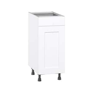 Wallace Painted Warm White Shaker Assembled Base Kitchen Cabinet with a Drawer (15 in. W x 34.5 in. H x 24 in. D)