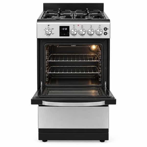 20 in. 4 Burners Slide-in Gas Range in Stainless Steel