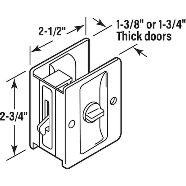Prime-Line 2-1/2-in Bronze Privacy Pocket Door Pull Prime-Line 2-1/2-in Bronze Privacy Pocket Door Pull